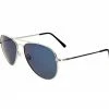 Optic Nerve ONE Estrada Polarized Sunglasses (Shiny Silver) (Smoke Blue Mirror Lens)
