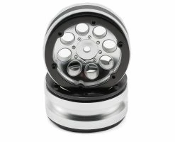 Axial 8 Hole Beadlock 1.9 Rock Crawler Wheels (2) (Satin Chrome)