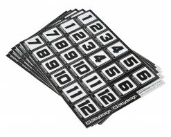 Bittydesign Race Number Decal Sheet (Medium Pack - 5 Sheet)
