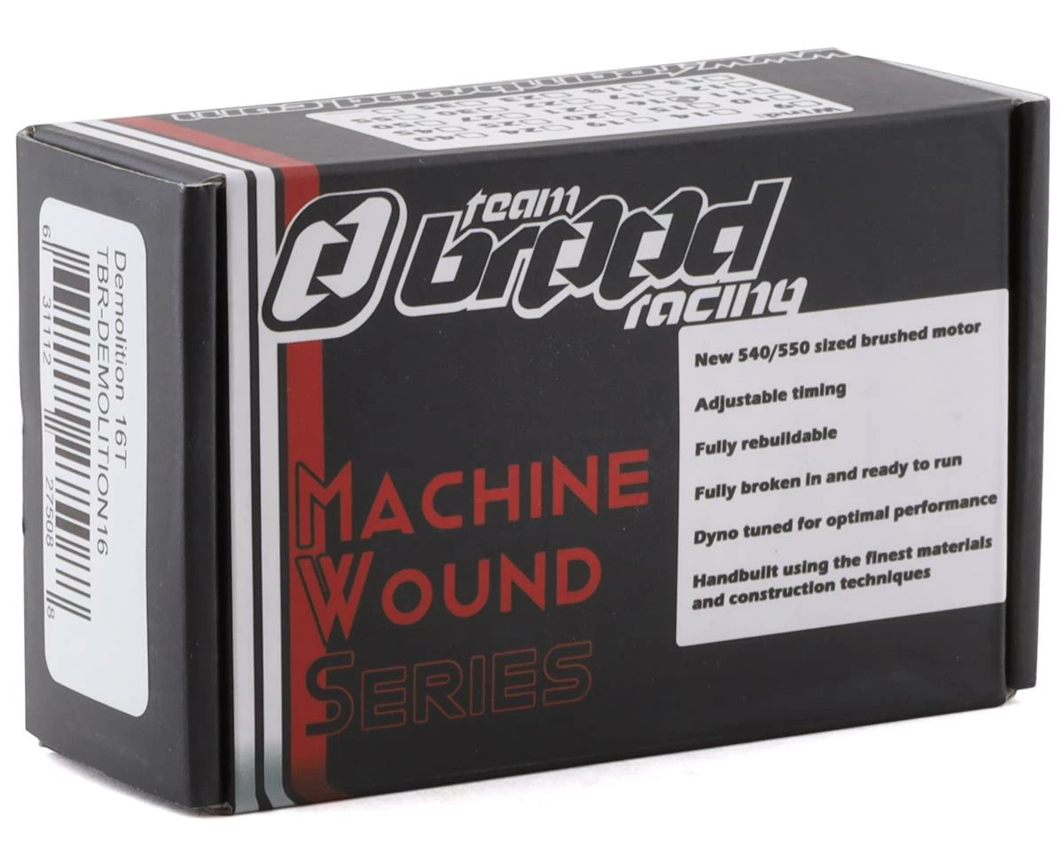 Team Brood Demolition 550 5-Slot Skewed Machine Wound Brushed Motor (16T) 3 Team Brood Demolition 550 5-Slot Skewed Machine Wound Brushed Motor (16T) - Image 3