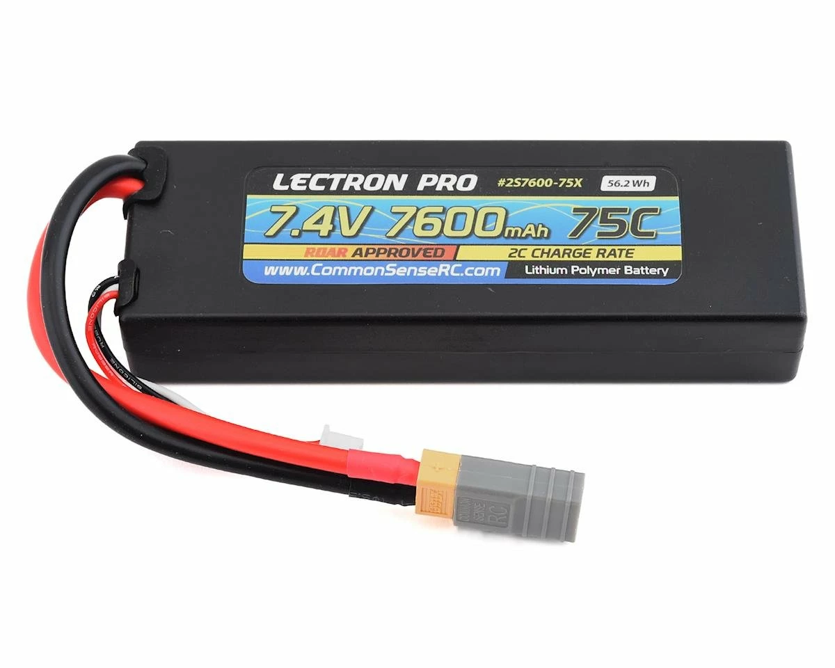 Common Sense RC Lectron Pro 2S 75C LiPo Battery w/XT60 (7.4V/7600mAh) 1 Common Sense RC Lectron Pro 2S 75C LiPo Battery w/XT60 (7.4V/7600mAh)