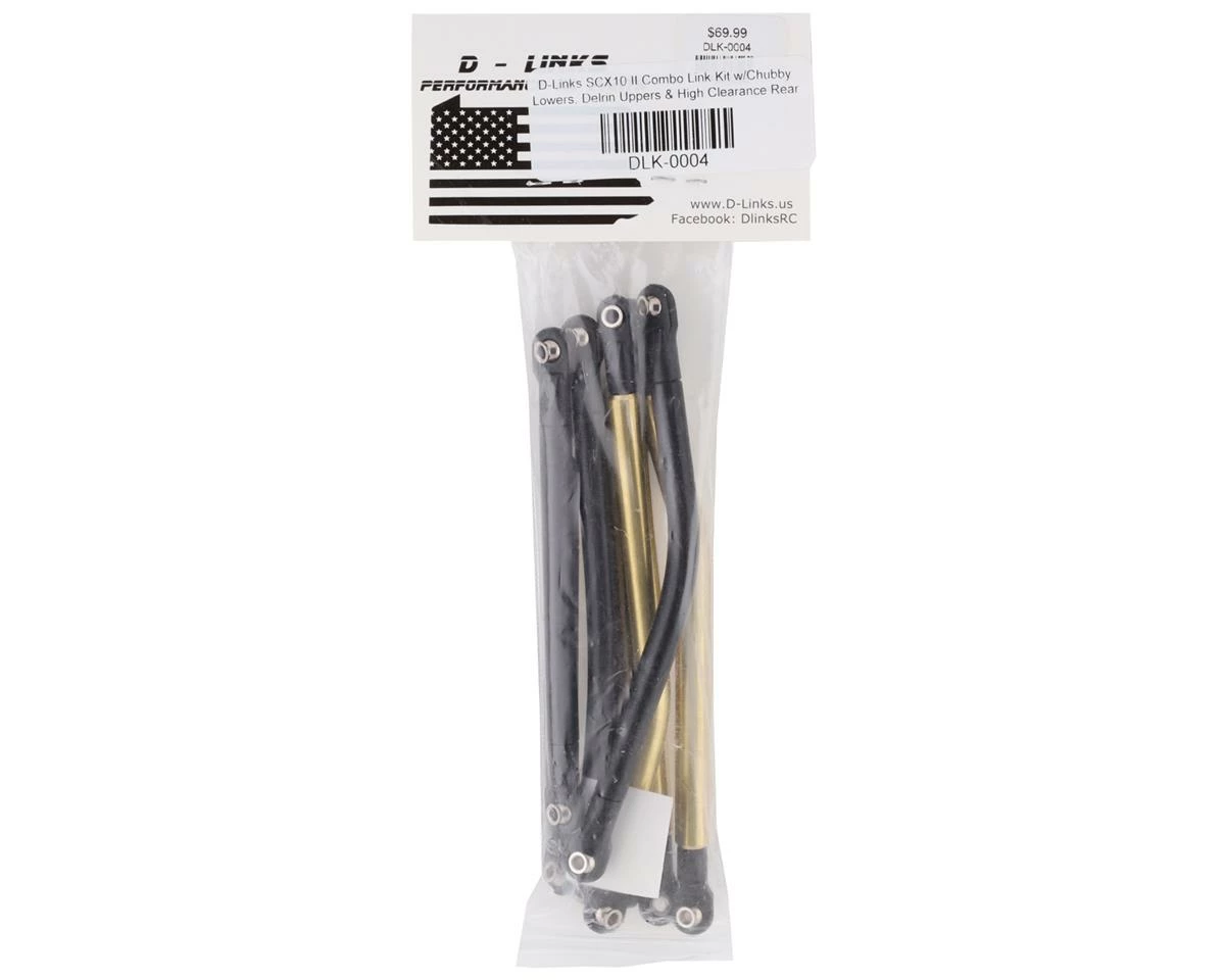 D-Links SCX10 II Combo Link Kit (313mm) w/Chubby Lowers, Delrin Uppers & High Clearance Rear 2 D-Links SCX10 II Combo Link Kit (313mm) w/Chubby Lowers, Delrin Uppers & High Clearance Rear - Image 2