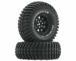 DuraTrax Approach CR C3 Mounted 1.9" Crawler Tires (Black) (2)