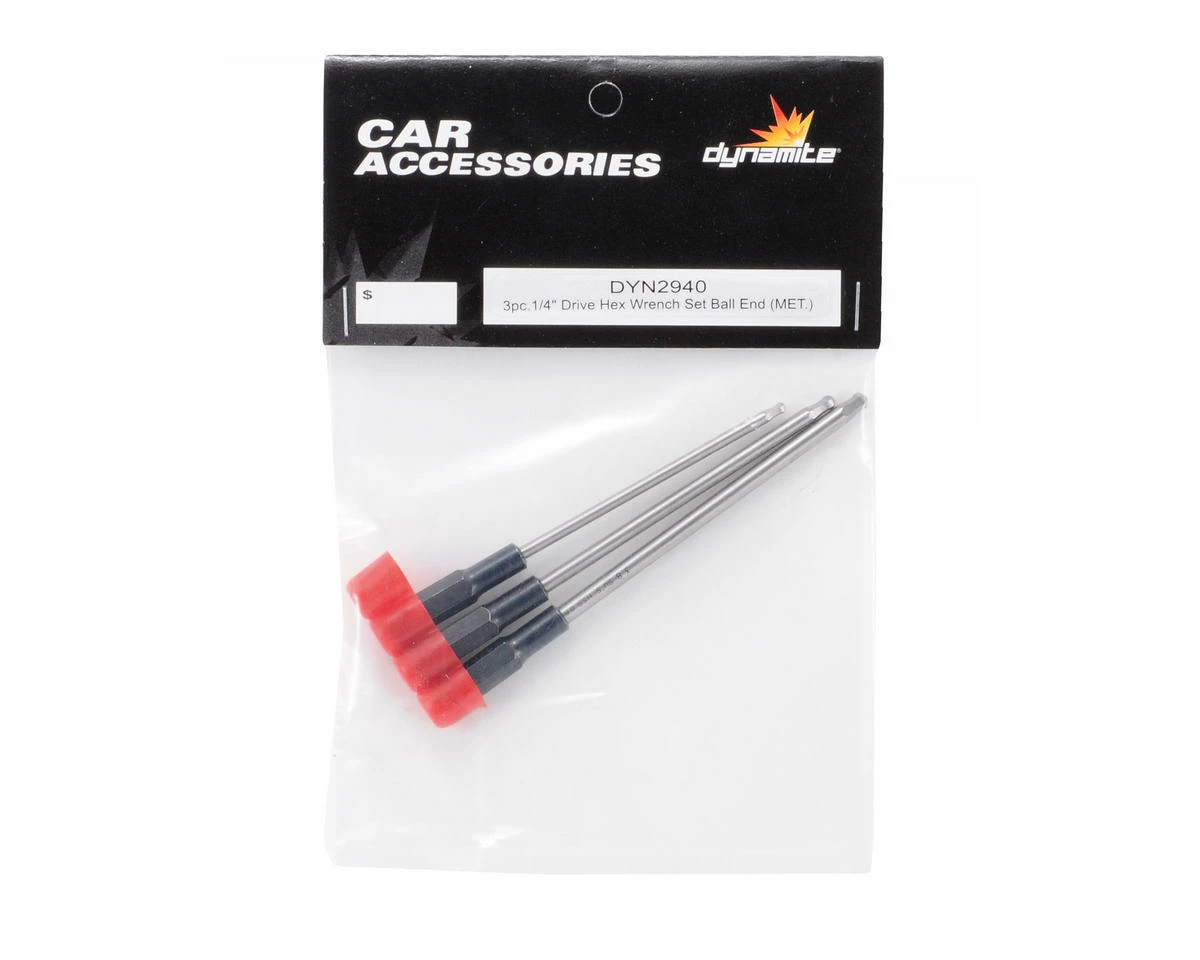 Dynamite 3 Piece Metric Ball End Hex Wrench Set w/o Handle 2 Dynamite 3 Piece Metric Ball End Hex Wrench Set w/o Handle - Image 2