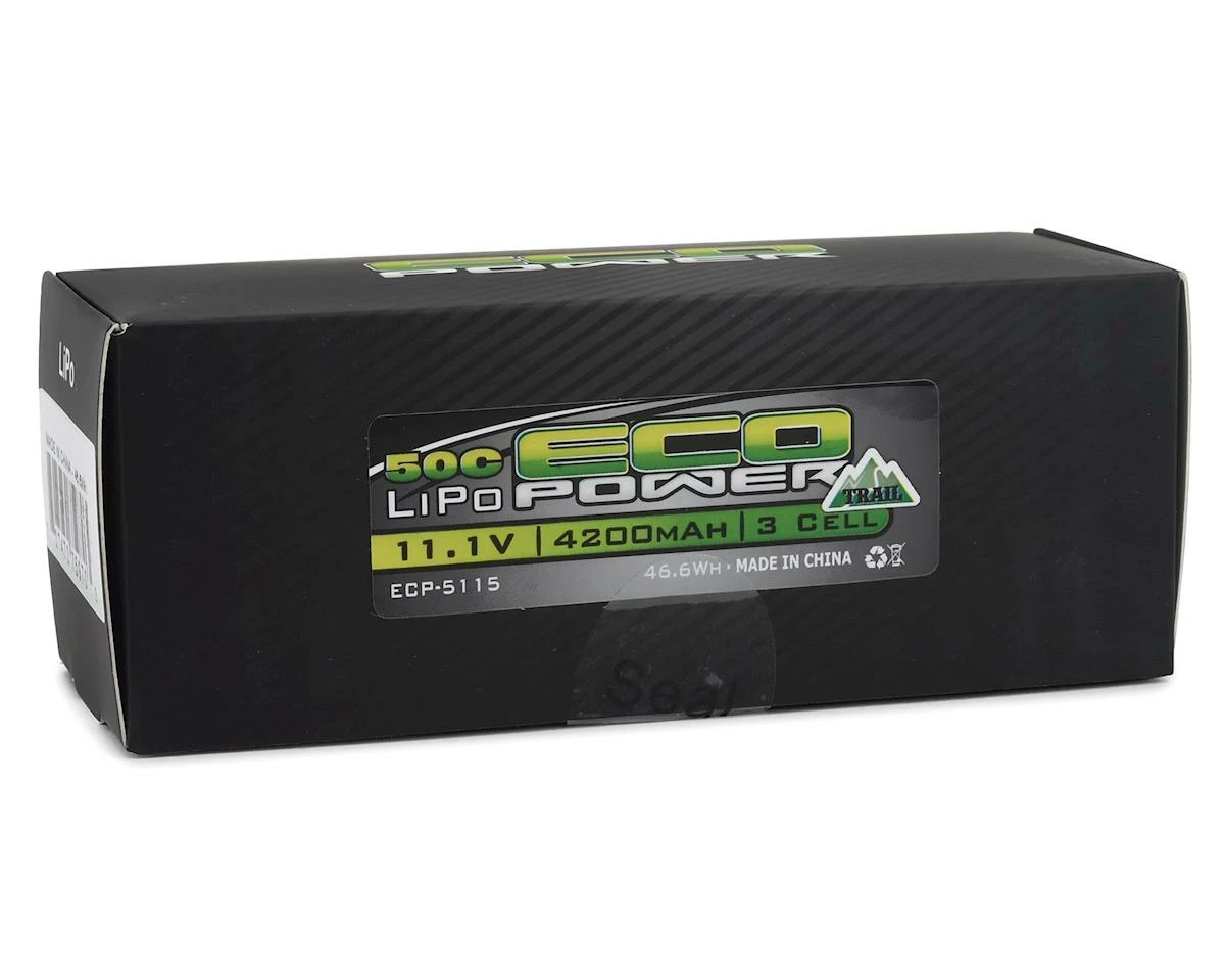 EcoPower "Trail" 3S Shorty 50C LiPo Battery (11.1V/4200mAh) (w/T-Style Connector) 2 EcoPower "Trail" 3S Shorty 50C LiPo Battery (11.1V/4200mAh) (w/T-Style Connector) - Image 2