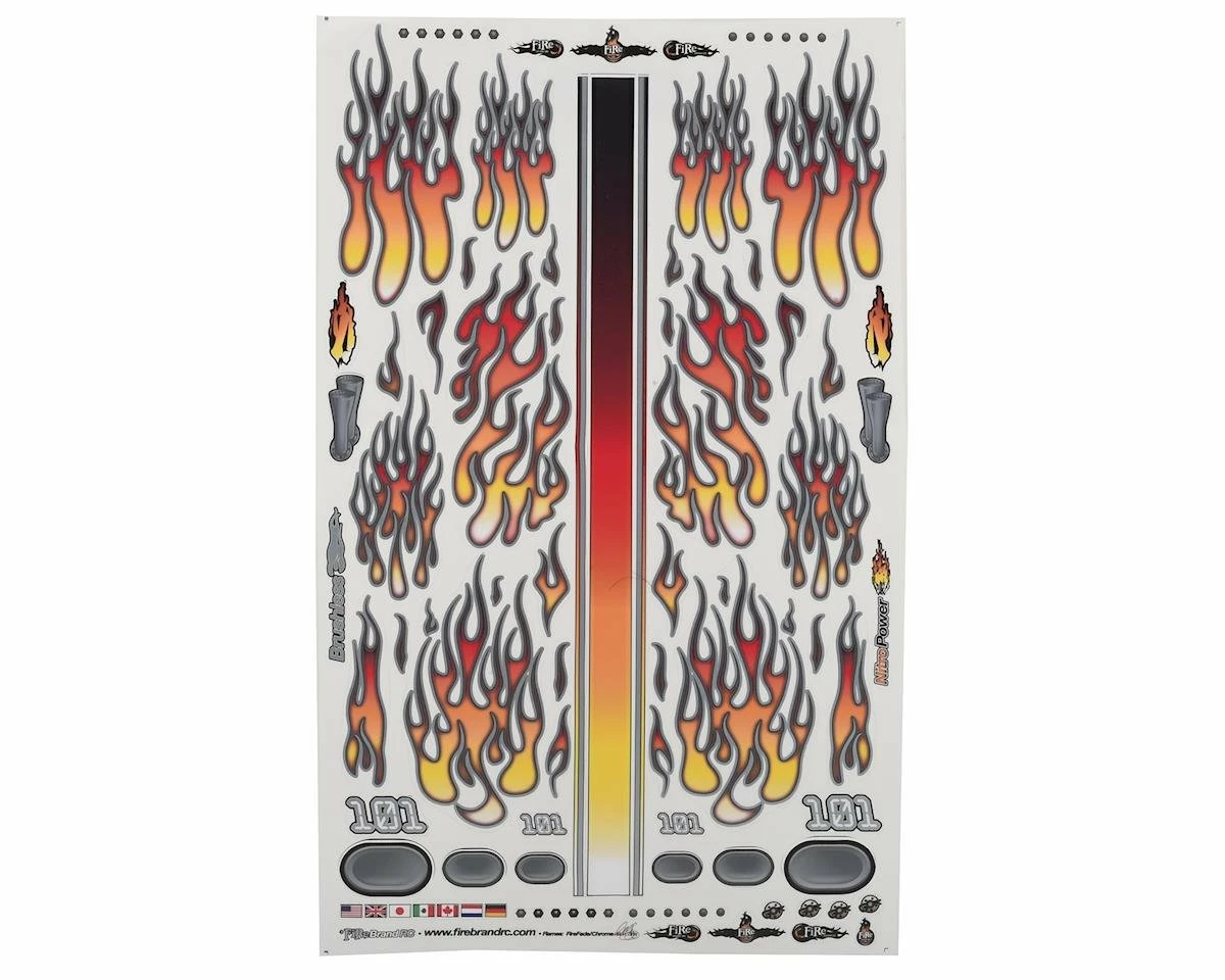 Firebrand RC Flames Fire Fade Decal Sheet (Orange/Red) (8.5x14") 1 Firebrand RC Flames Fire Fade Decal Sheet (Orange/Red) (8.5x14")