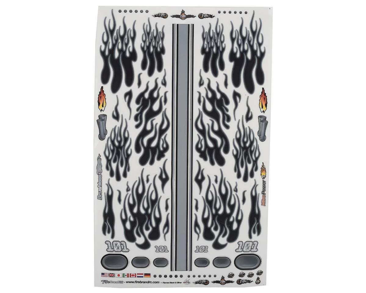 Firebrand RC Flames Galaxy Black Decal Sheet (Black) (8.5x14") 1 Firebrand RC Flames Galaxy Black Decal Sheet (Black) (8.5x14")