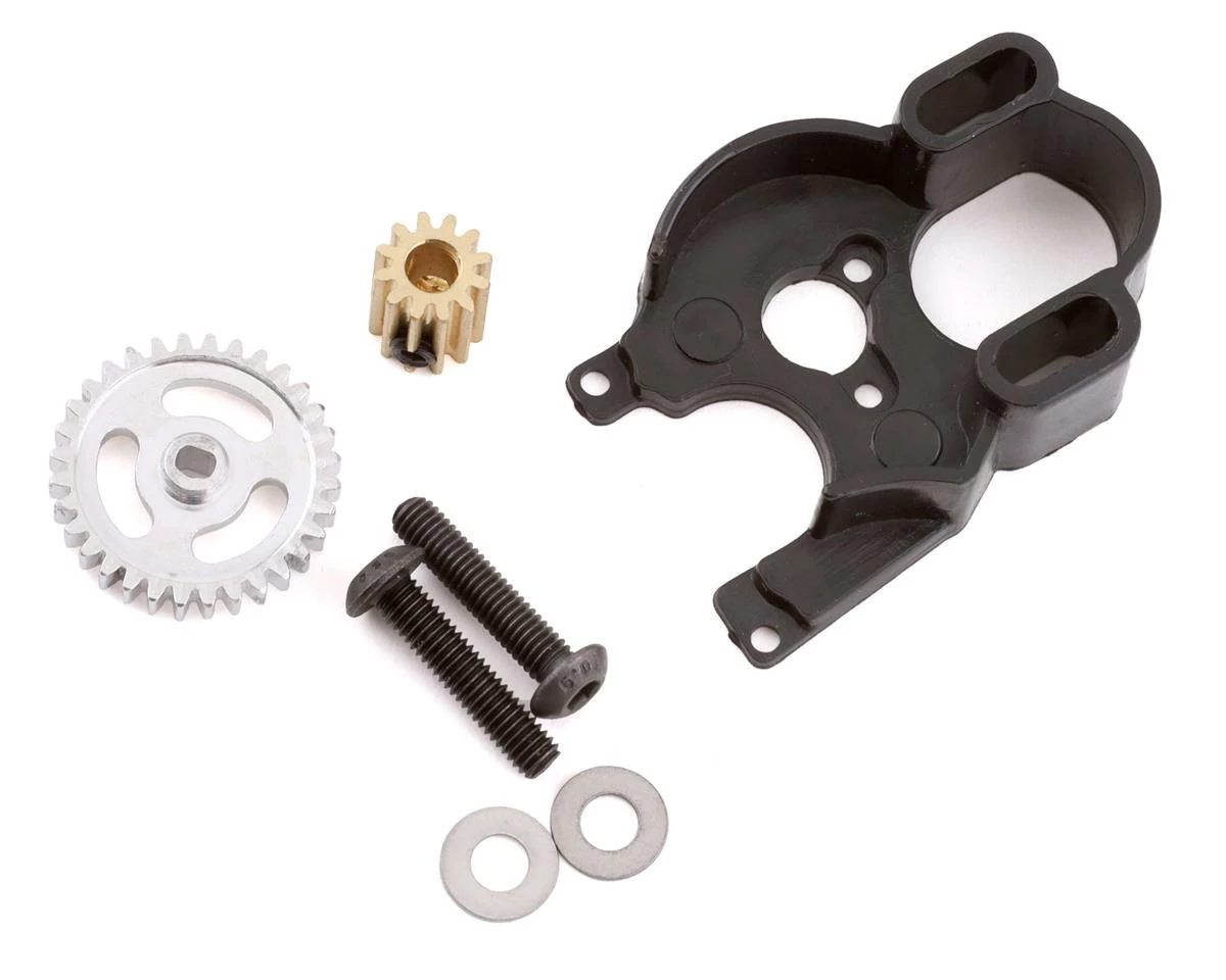 Furitek SCX24 Brushless Gearing Conversion Set 2 (Spur, Pinion Gear, & Motor Mount) 1 Furitek SCX24 Brushless Gearing Conversion Set 2 (Spur, Pinion Gear, & Motor Mount)