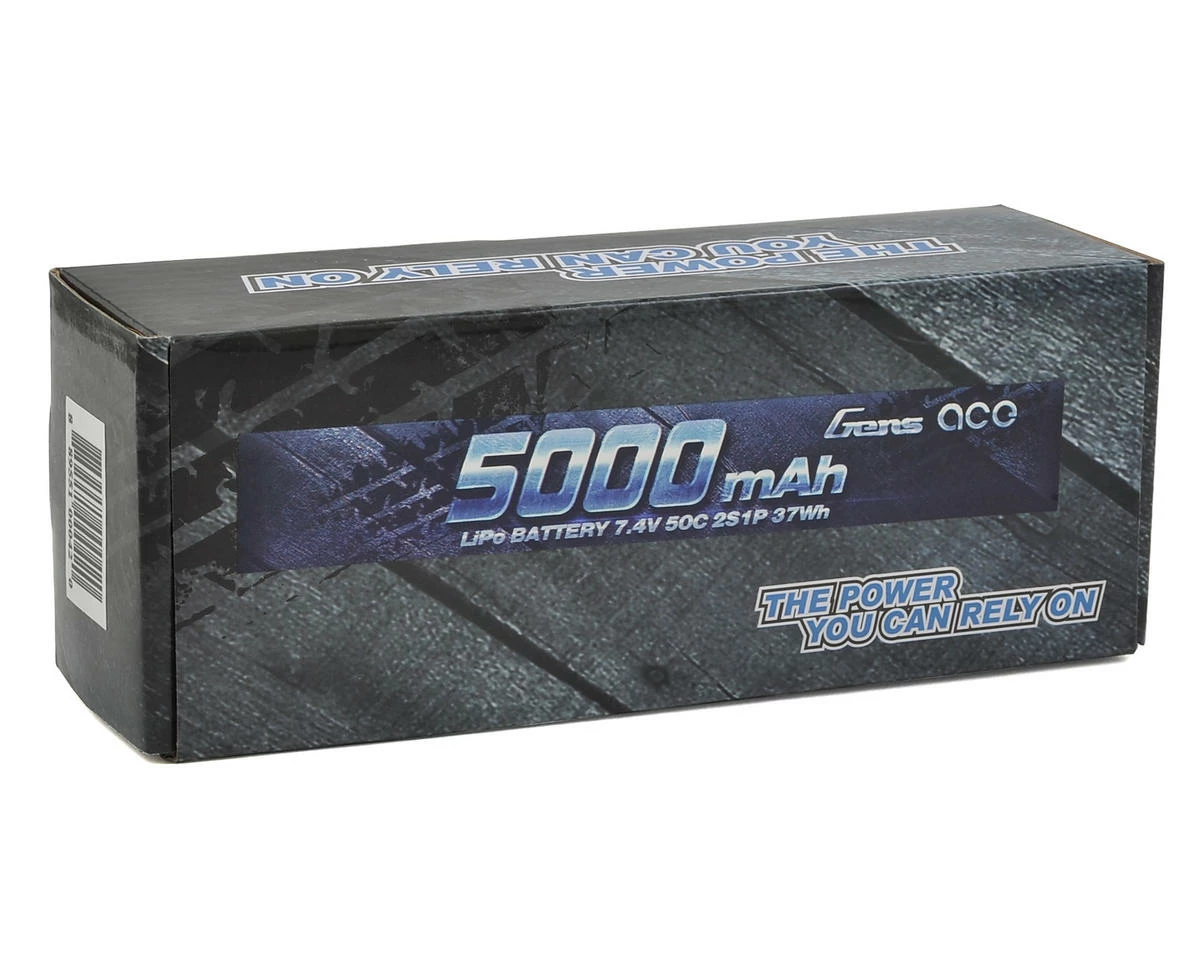 Gens Ace 2S Stick 50C LiPo Battery w/T-Style Connector (7.4V/5000mAh) (Type 1) 2 Gens Ace 2S Stick 50C LiPo Battery w/T-Style Connector (7.4V/5000mAh) (Type 1) - Image 2