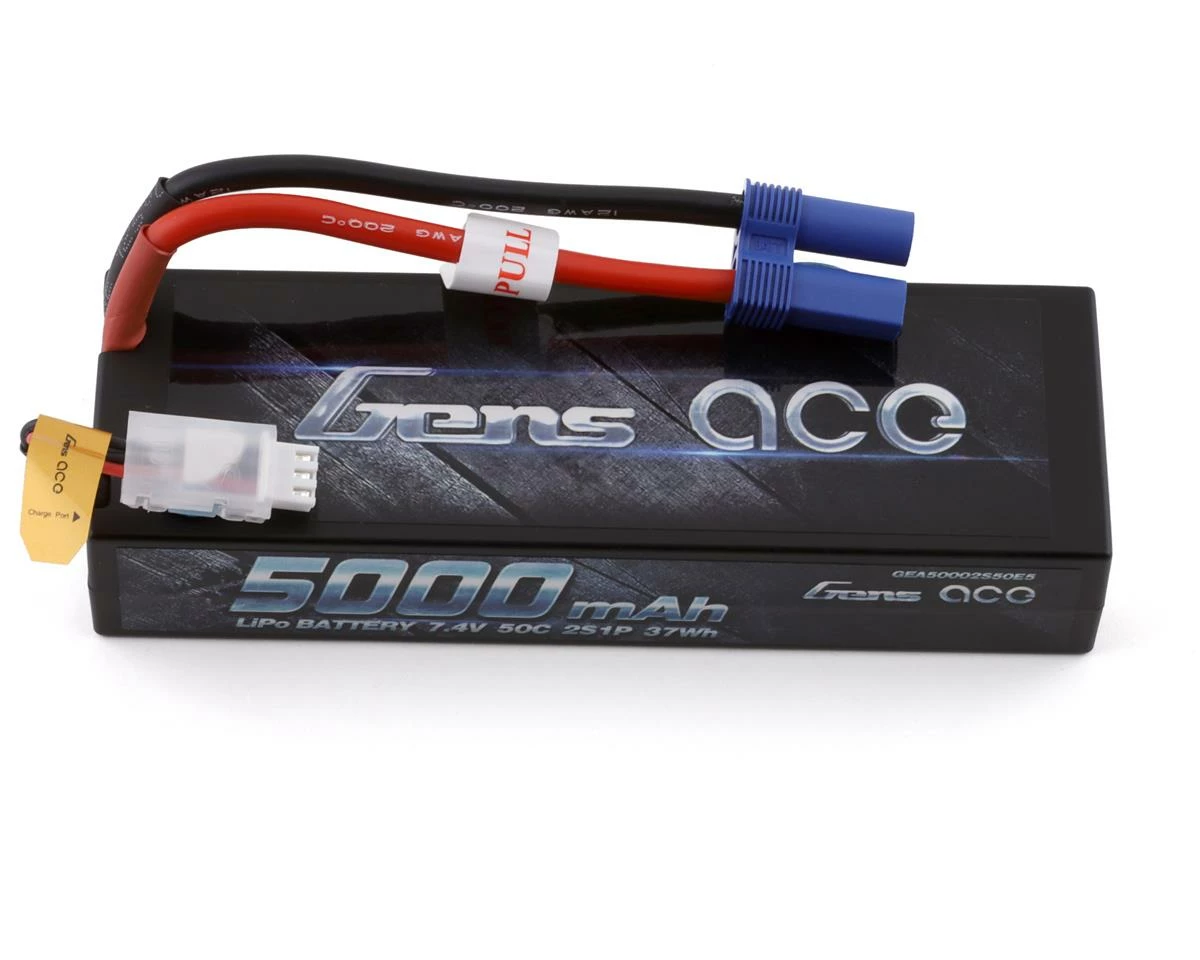Gens Ace 2S Stick 50C LiPo Battery (7.4V/5000mAh) (Type 2) w/EC5 Connector 1 Gens Ace 2S Stick 50C LiPo Battery (7.4V/5000mAh) (Type 2) w/EC5 Connector