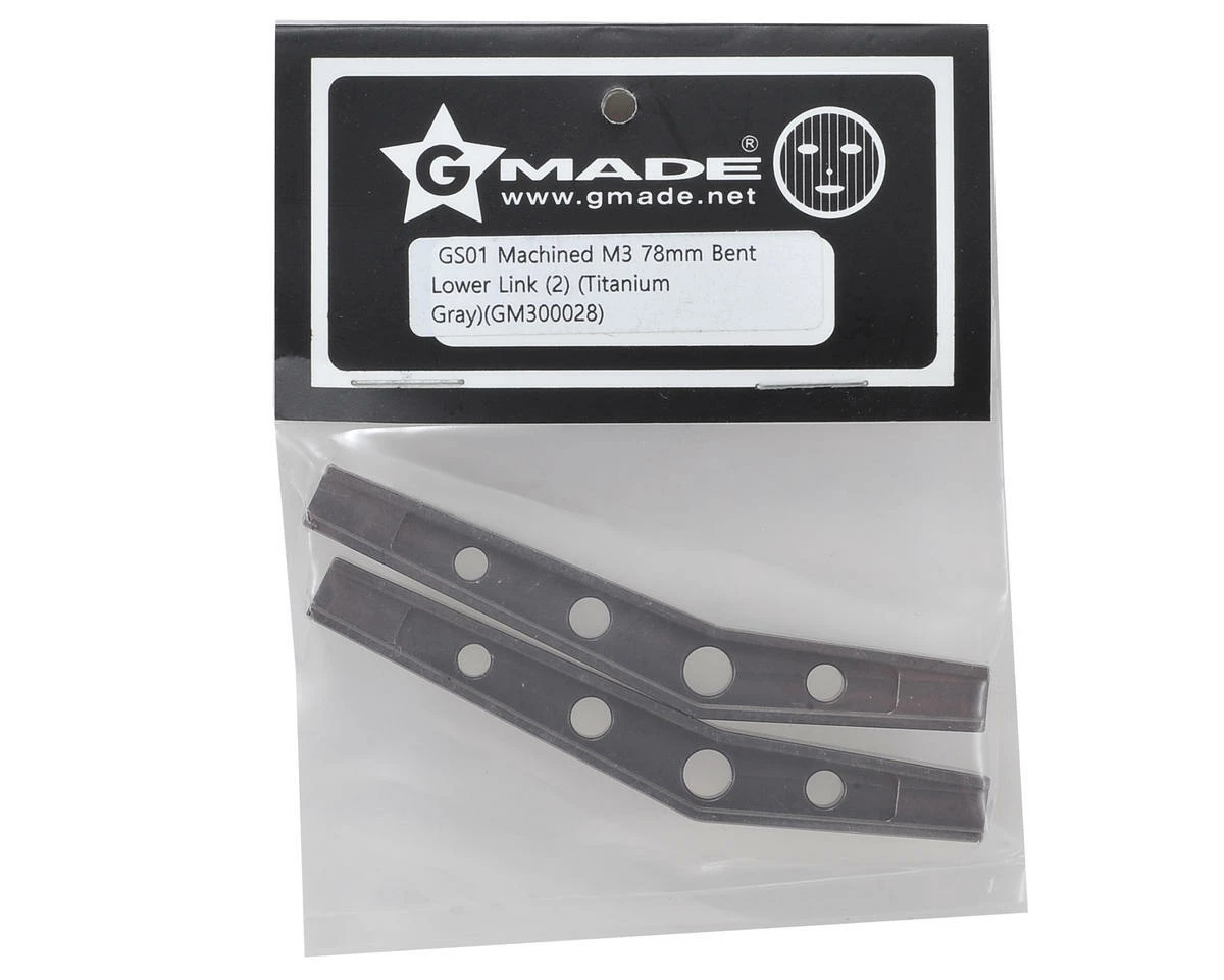 Gmade Komodo 78mm Machined Aluminum Bent Lower Link (2) (Grey) 2 Gmade Komodo 78mm Machined Aluminum Bent Lower Link (2) (Grey) - Image 2