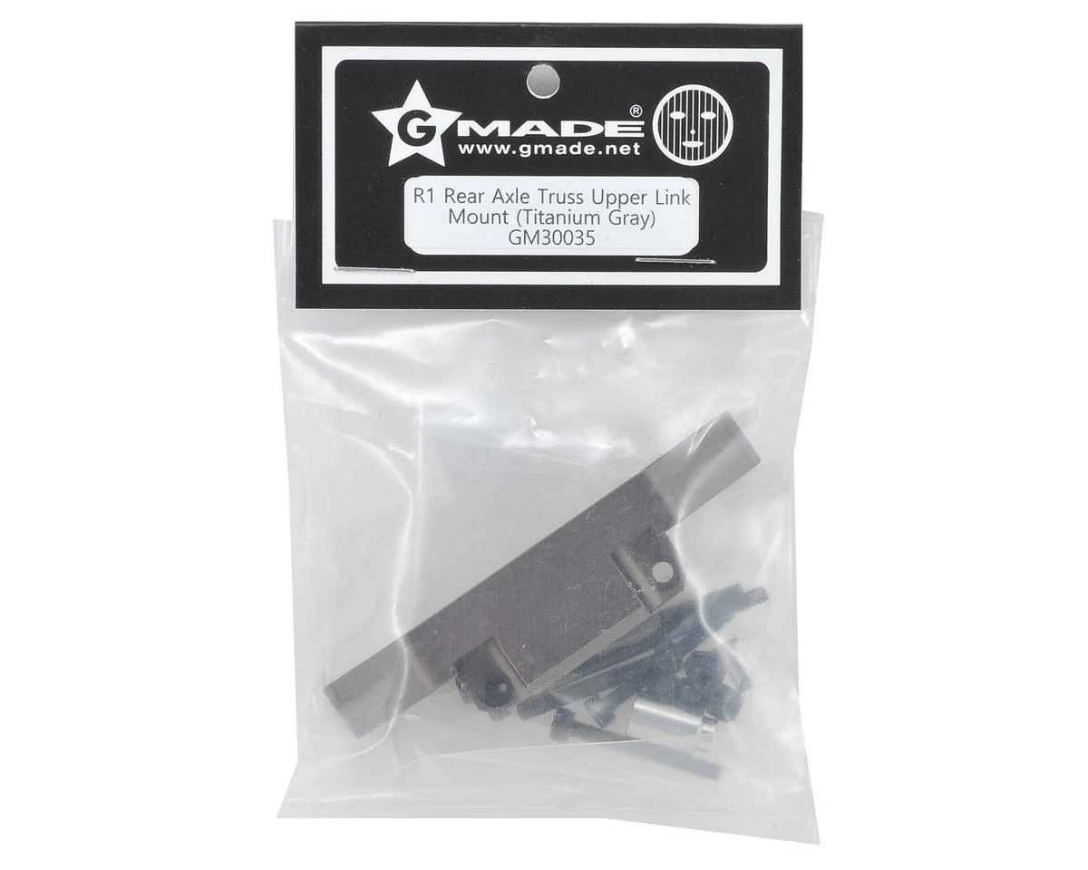 Gmade R1 Aluminum Rear Axle Truss Upper Link Mount (Grey) 2 Gmade R1 Aluminum Rear Axle Truss Upper Link Mount (Grey) - Image 2