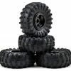 Gmade G-Air 2.2" Beadlock Rock Crawler Wheels w/Tires & Accessories (4) (Black)