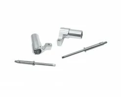 Hot Racing Blue/Silver Aluminum Rear Axle Lock-Out Kit