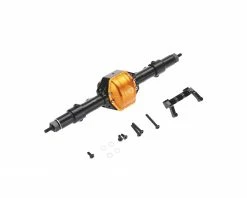 Hot Racing Rear Aluminum Axle Assembly w/Stl Gears SCX10