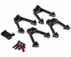 Hot Racing Axial SCX10 II Aluminum Front & Rear Adjustable Shock Towers (Black)