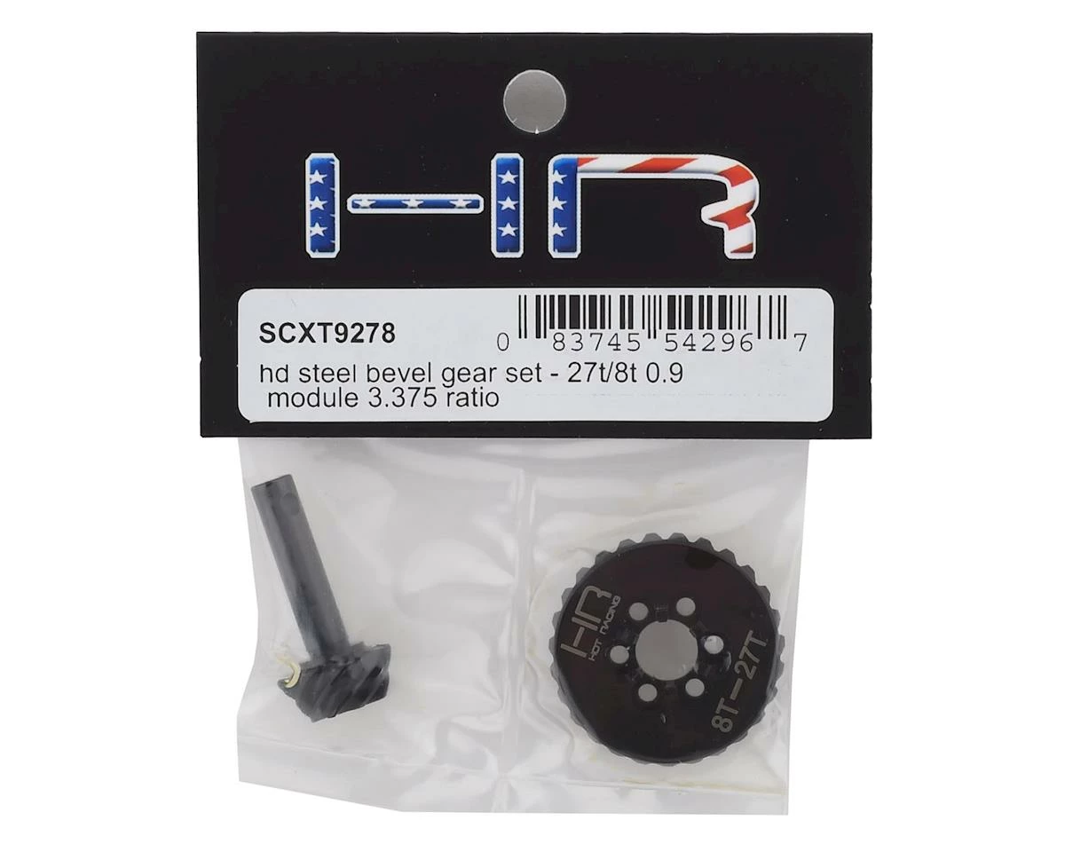 Hot Racing SCX10 II AR44 HD Steel Overdrive 6-Bolt Bevel Gear Set (27T/8T) 2 Hot Racing SCX10 II AR44 HD Steel Overdrive 6-Bolt Bevel Gear Set (27T/8T) - Image 2