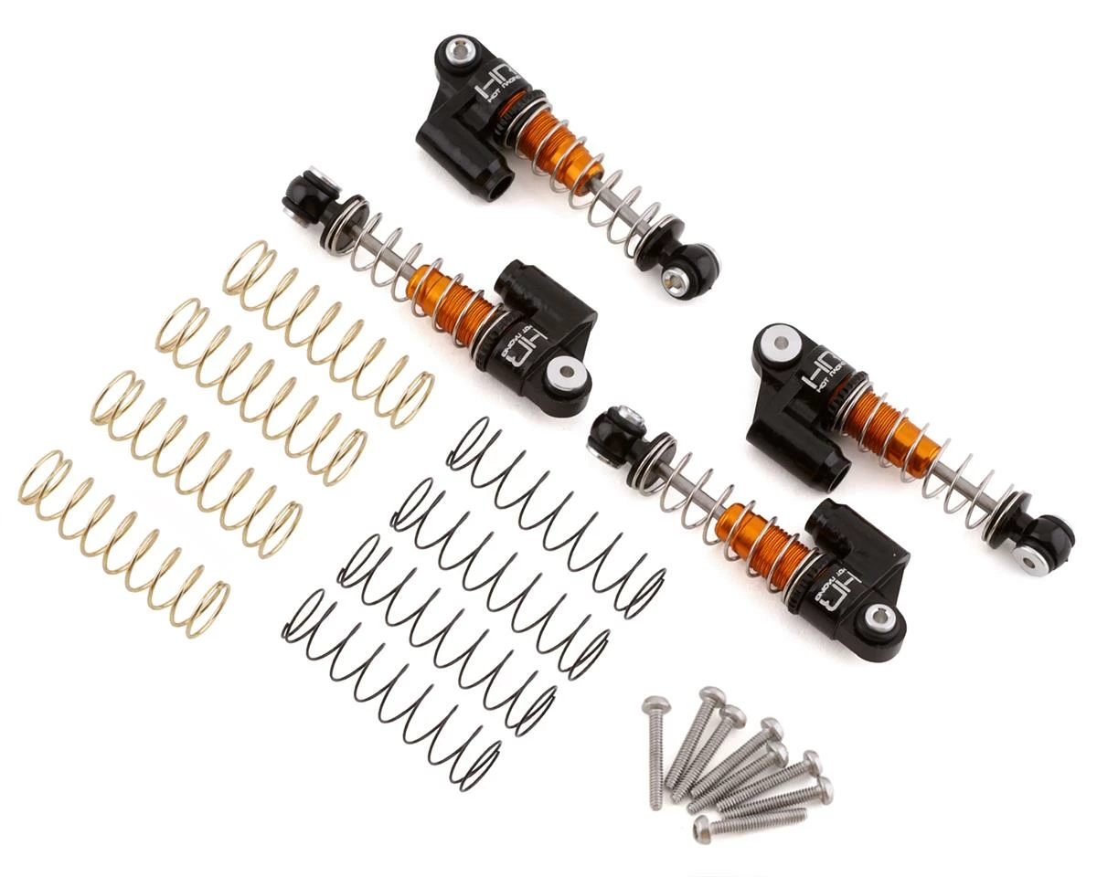 Hot Racing Axial SCX24 Aluminum Threaded Oil Emulsion Shocks (4) 1 Hot Racing Axial SCX24 Aluminum Threaded Oil Emulsion Shocks (4)