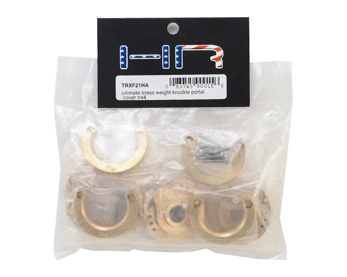 Hot Racing Traxxas TRX-4 Ultimate Brass Weight Knuckle Portal Cover Set 2 Hot Racing Traxxas TRX-4 Ultimate Brass Weight Knuckle Portal Cover Set - Image 2