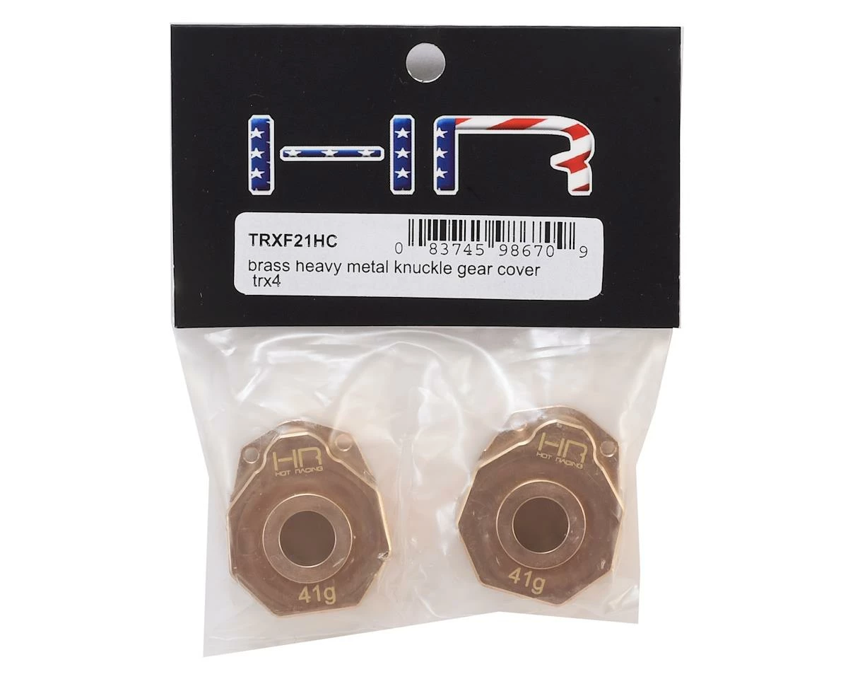 Hot Racing Traxxas TRX-4 Brass Heavy Metal Knuckle Portal Cover (2) 2 Hot Racing Traxxas TRX-4 Brass Heavy Metal Knuckle Portal Cover (2) - Image 2