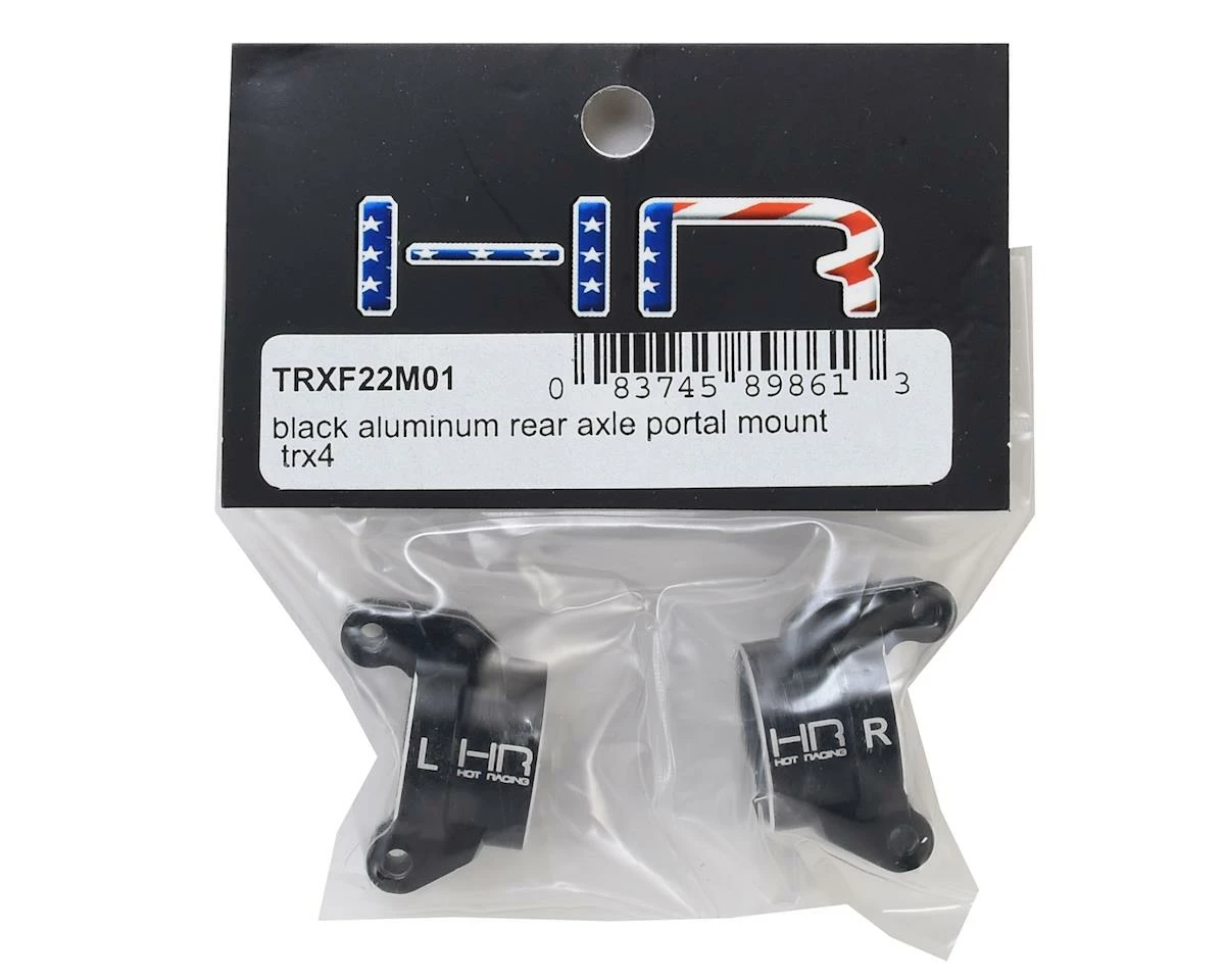 Hot Racing Traxxas TRX-4 Aluminum Rear Axle Portal Mount (Black) 2 Hot Racing Traxxas TRX-4 Aluminum Rear Axle Portal Mount (Black) - Image 2