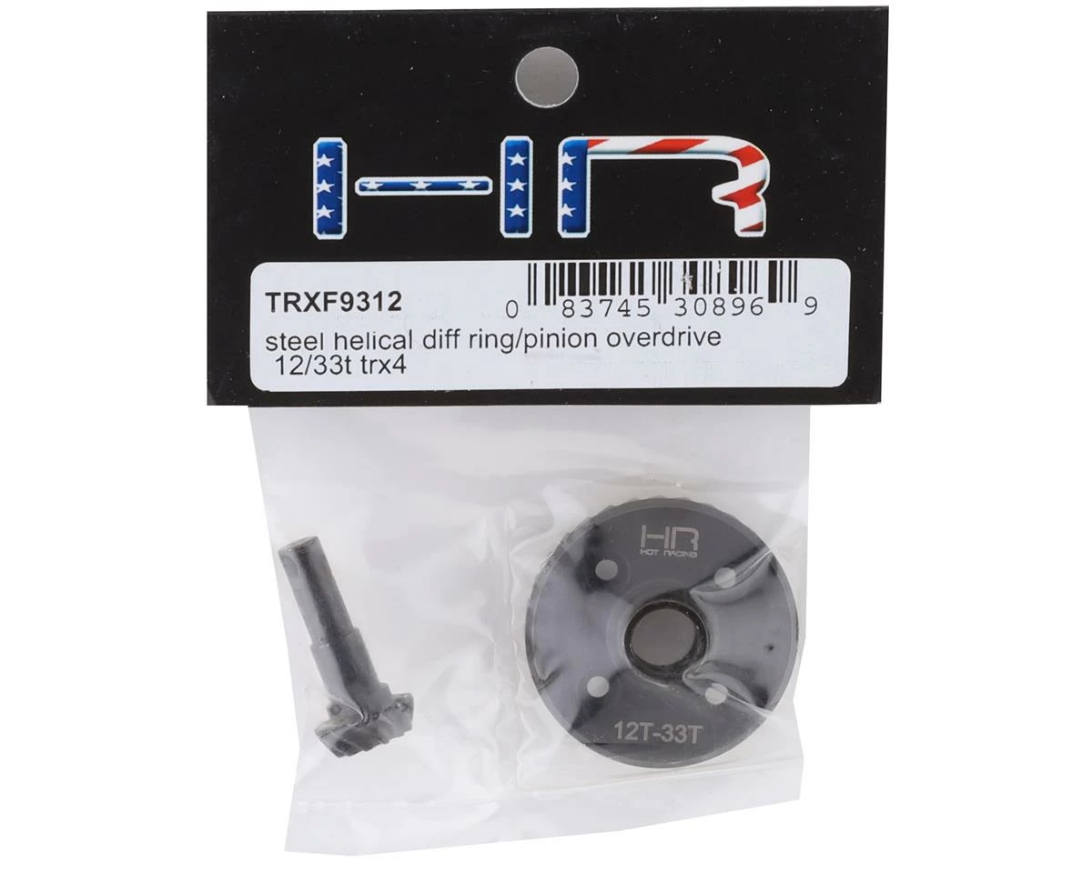 Hot Racing Traxxas TRX-4 Steel Helical Overdrive Differential Ring/Pinion Gear 2 Hot Racing Traxxas TRX-4 Steel Helical Overdrive Differential Ring/Pinion Gear - Image 2