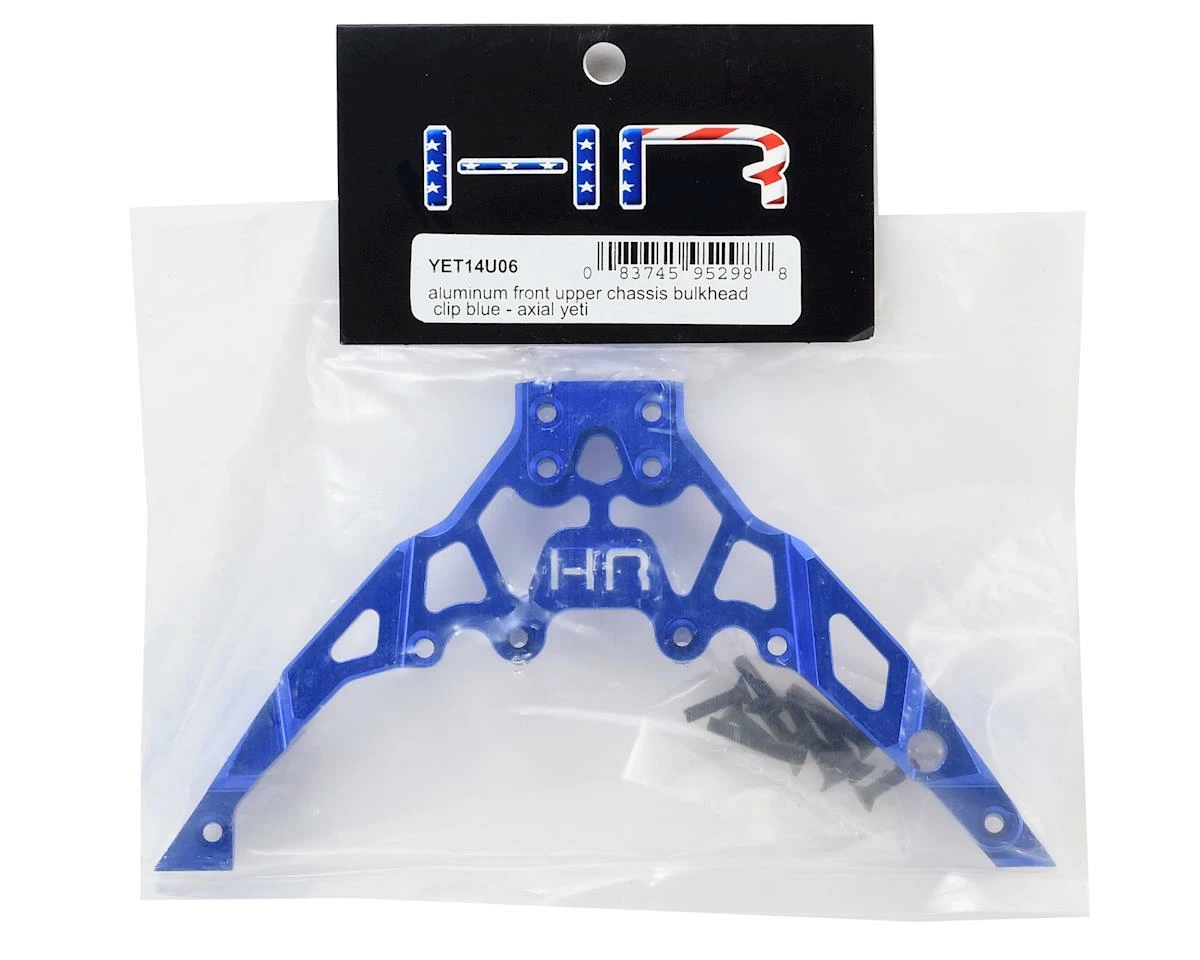 Hot Racing Axial Yeti Aluminum Front Upper Chassis Bulkhead Clip (Blue) 2 Hot Racing Axial Yeti Aluminum Front Upper Chassis Bulkhead Clip (Blue) - Image 2