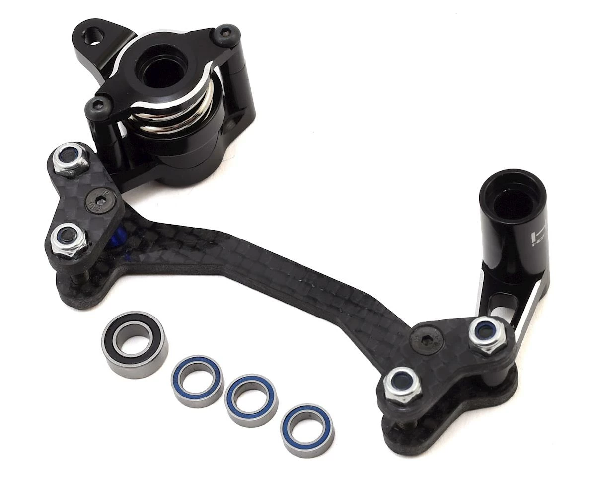 Hot Racing Axial Yeti Aluminum & Graphite Steering Bellcrank Set (Black) 1 Hot Racing Axial Yeti Aluminum & Graphite Steering Bellcrank Set (Black)