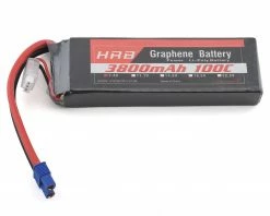 HRB 2S 100C Graphene LiPo Battery (7.4V/3800mAh) w/EC-3 Connector