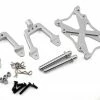 Team Integy SCX10 Rear Shock Mount & Brace Set w/Body Posts (Silver)
