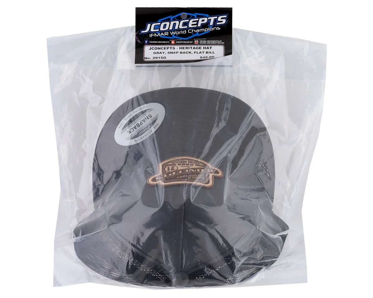 JConcepts Heritage 21 Snapback Flatbill Hat (Gray) (One Size Fits Most) 3 JConcepts Heritage 21 Snapback Flatbill Hat (Gray) (One Size Fits Most) - Image 3