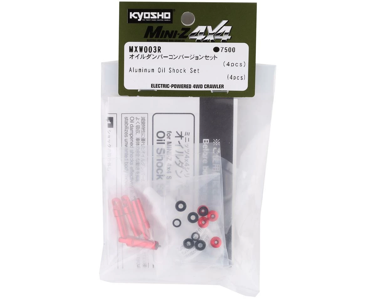 Kyosho Mini-Z MX-01 Aluminum Oil Shock Set (Red) (4) 2 Kyosho Mini-Z MX-01 Aluminum Oil Shock Set (Red) (4) - Image 2