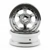 Losi 2.2" Beadlock Rock Crawler Wheels w/Rings (Chrome)