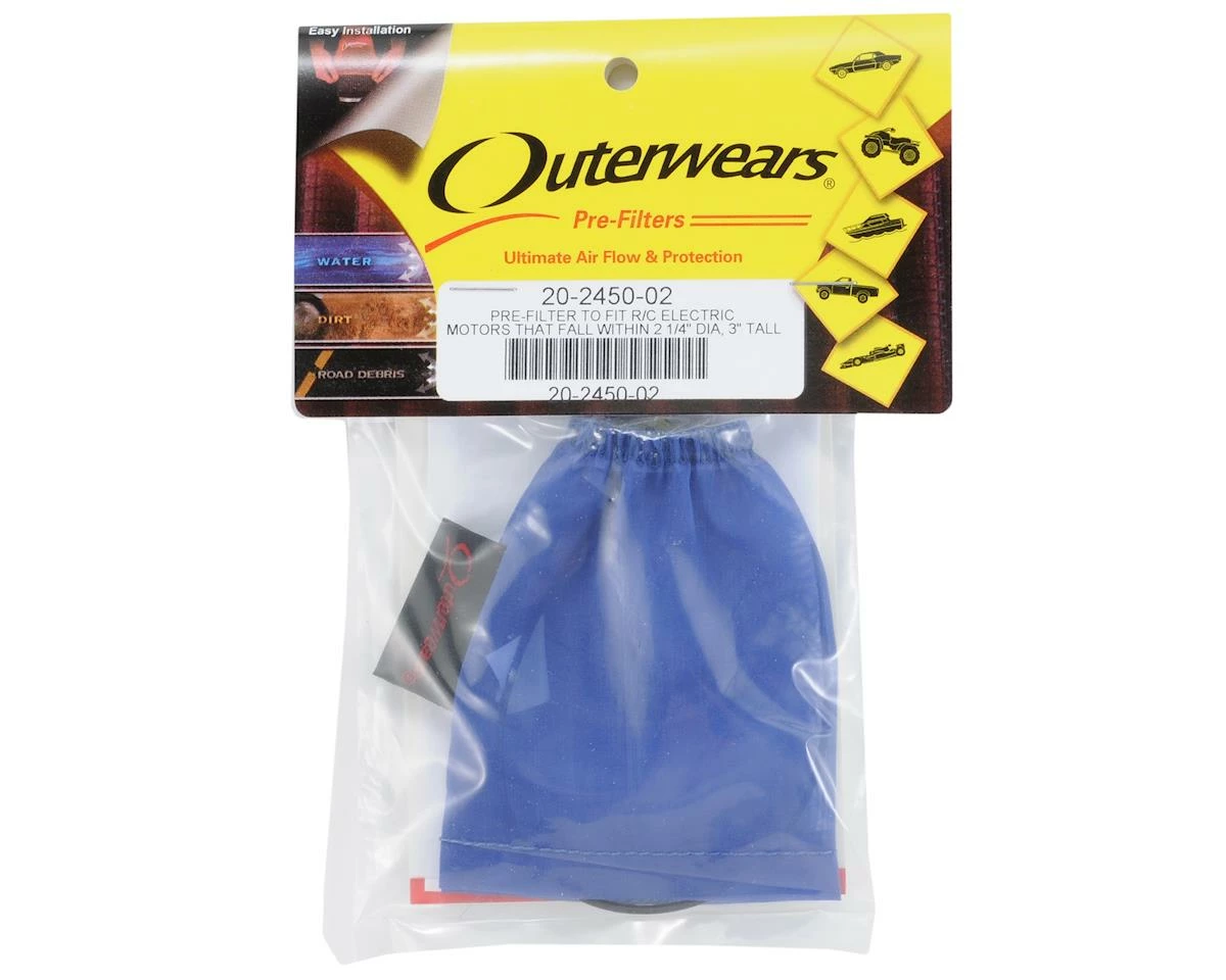 Outerwears Performance Electric Motor Pre-Filter (Blue) (1 1/8 x 2 3/4 to 1 1/4 Tall) 2 Outerwears Performance Electric Motor Pre-Filter (Blue) (1 1/8 x 2 3/4 to 1 1/4 Tall) - Image 2