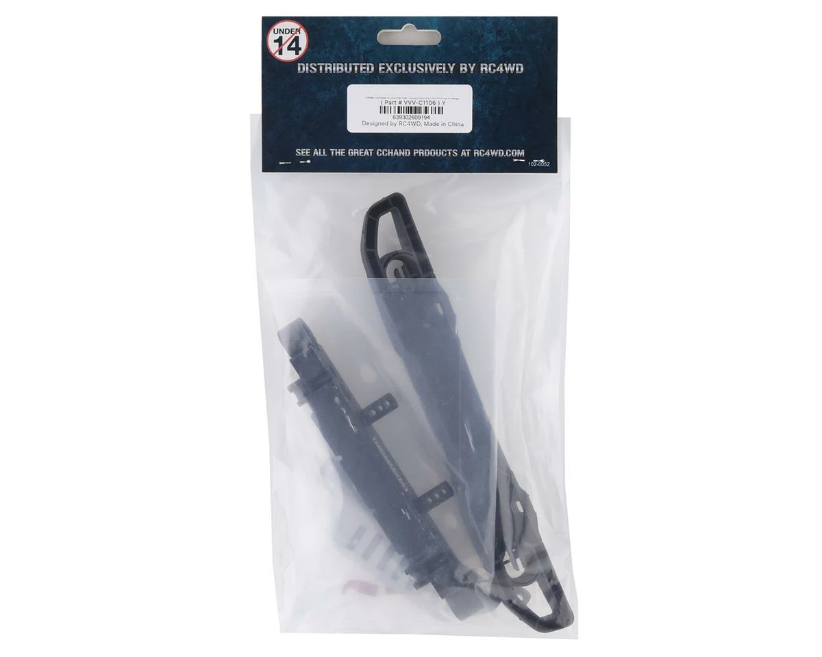 RC4WD CChand Axial SCX10 III Jeep JLU Wrangler OEM Wide Front Bumper w/License Plate Holder & Steering Guard 2 RC4WD CChand Axial SCX10 III Jeep JLU Wrangler OEM Wide Front Bumper w/License Plate Holder & Steering Guard - Image 2