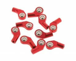 RC4WD Ext Offset Short Aluminum Rod End M3 Red (10)