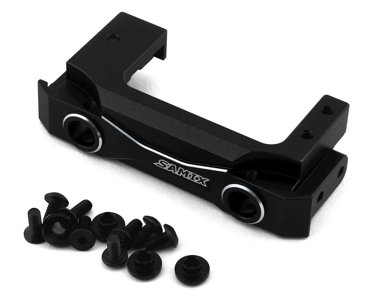 Samix Enduro Aluminum Short Front Bumper Mount w/Adjustable Servo Mount (Black) 1 Samix Enduro Aluminum Short Front Bumper Mount w/Adjustable Servo Mount (Black)