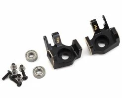 Samix SCX10 II Brass Heavy Duty Steering Knuckles (Black) (2)