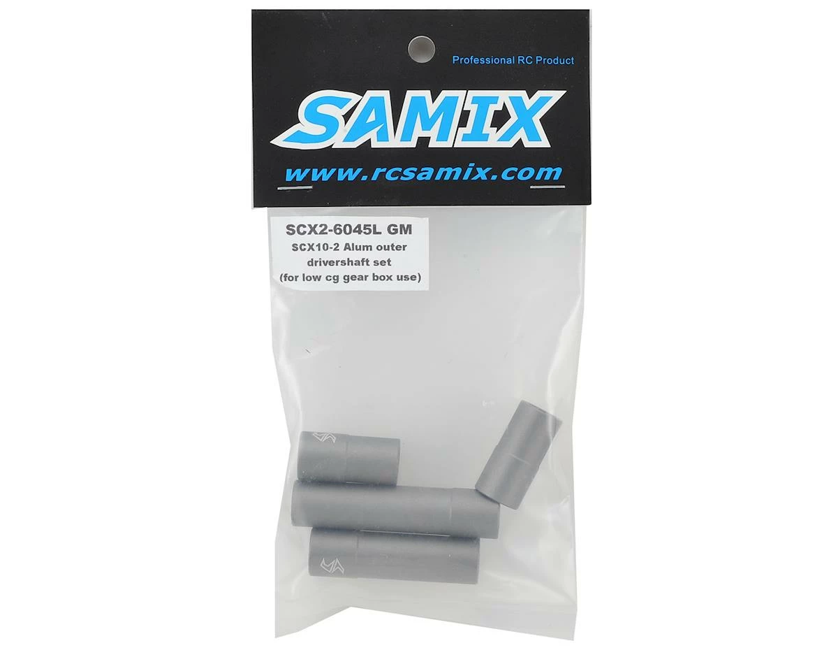 Samix SCX10 II Aluminum Outer Driveshaft (Grey) (2) (Kit Transmission) 2 Samix SCX10 II Aluminum Outer Driveshaft (Grey) (2) (Kit Transmission) - Image 2