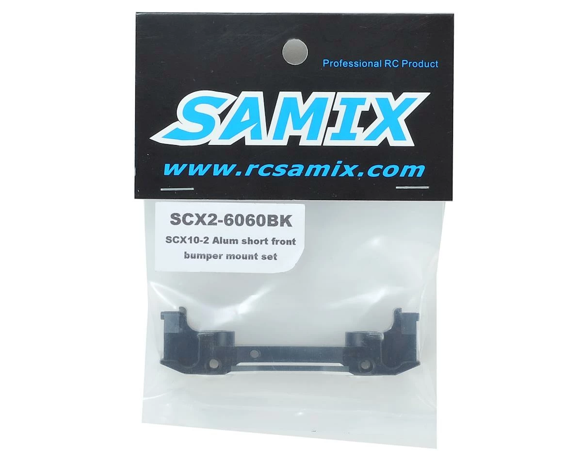 Samix SCX10 II Aluminum Low Profile Front Bumper Mount (Black) 2 Samix SCX10 II Aluminum Low Profile Front Bumper Mount (Black) - Image 2