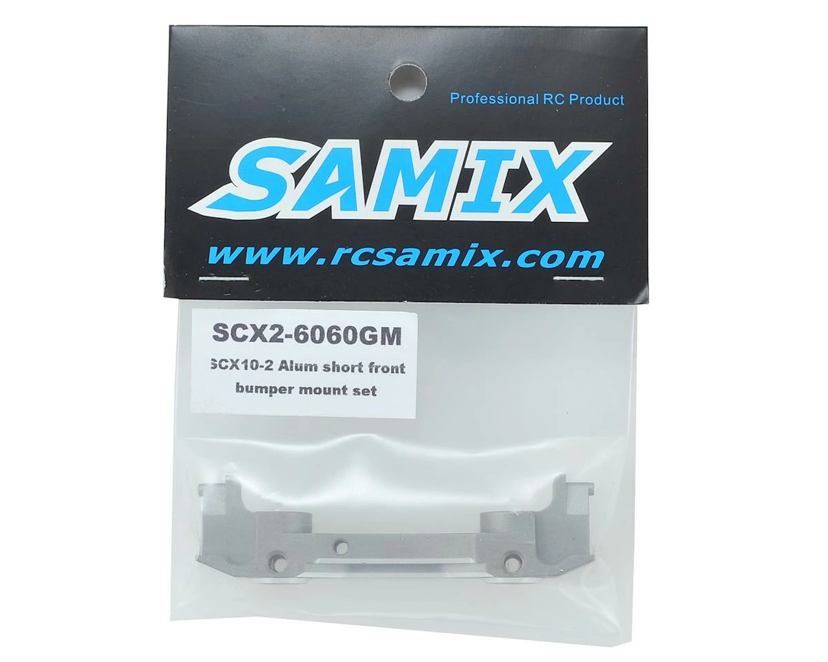 Samix SCX10 II Aluminum Low Profile Front Bumper Mount (Grey) 2 Samix SCX10 II Aluminum Low Profile Front Bumper Mount (Grey) - Image 2