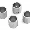 Samix SCX-6 Aluminum Driveshaft Cups (Silver) (4)