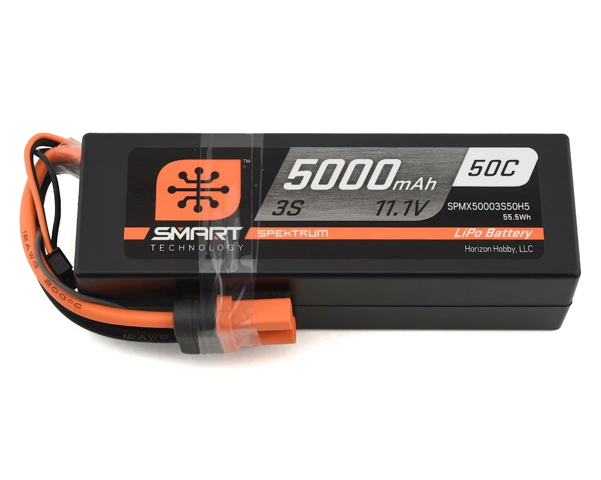 Spektrum RC 3S Smart LiPo Hard Case 50C Battery Pack w/IC5 Connector (11.1V/5000mAh) 1 Spektrum RC 3S Smart LiPo Hard Case 50C Battery Pack w/IC5 Connector (11.1V/5000mAh)