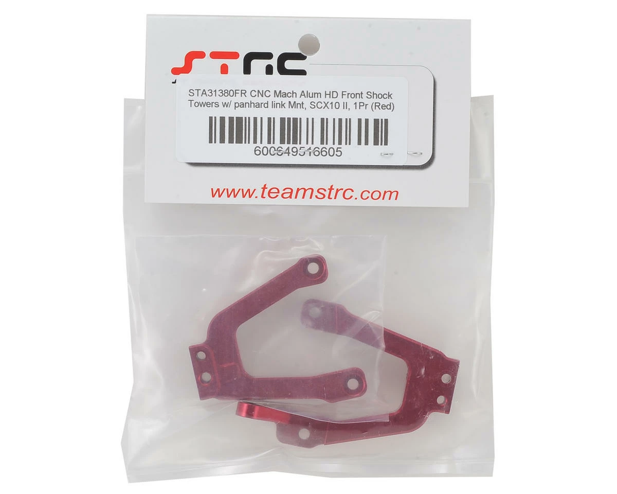 ST Racing Concepts SCX10 II HD Front Shock Towers w/Panhard Mount (Red) 2 ST Racing Concepts SCX10 II HD Front Shock Towers w/Panhard Mount (Red) - Image 2