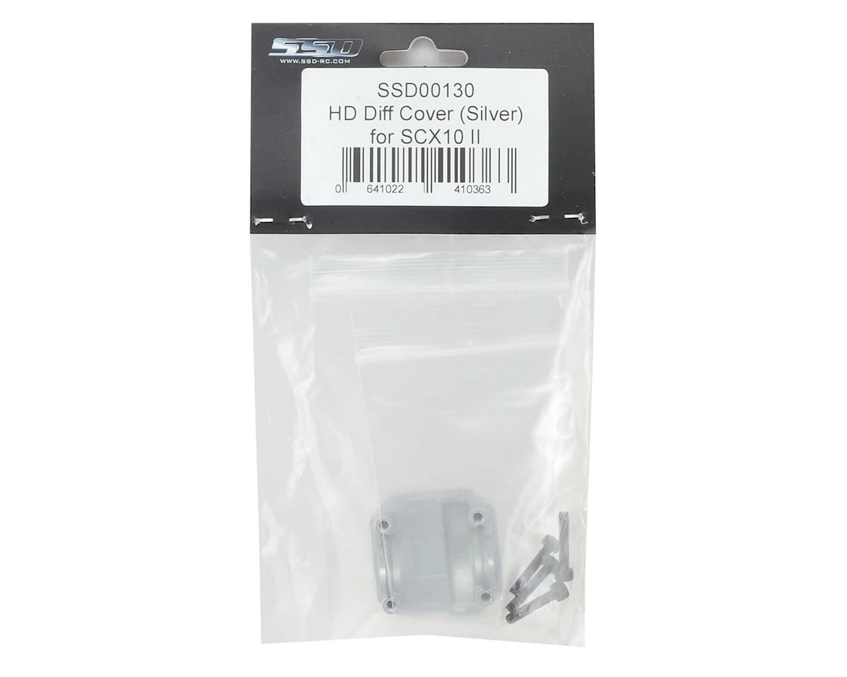 SSD RC Aluminum SCX10 II AR44 HD Differential Cover (Silver) 2 SSD RC Aluminum SCX10 II AR44 HD Differential Cover (Silver) - Image 2