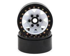 SSD RC 1.9” Steel 8 Spoke Beadlock Wheels (White) (2)