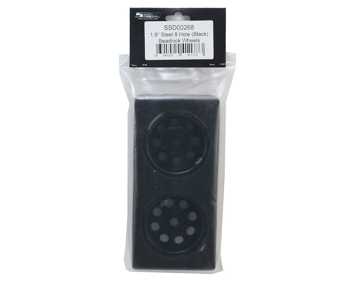 SSD RC 8 Hole 1.9” Steel Beadlock Wheels (Black) 3 SSD RC 8 Hole 1.9” Steel Beadlock Wheels (Black) - Image 3