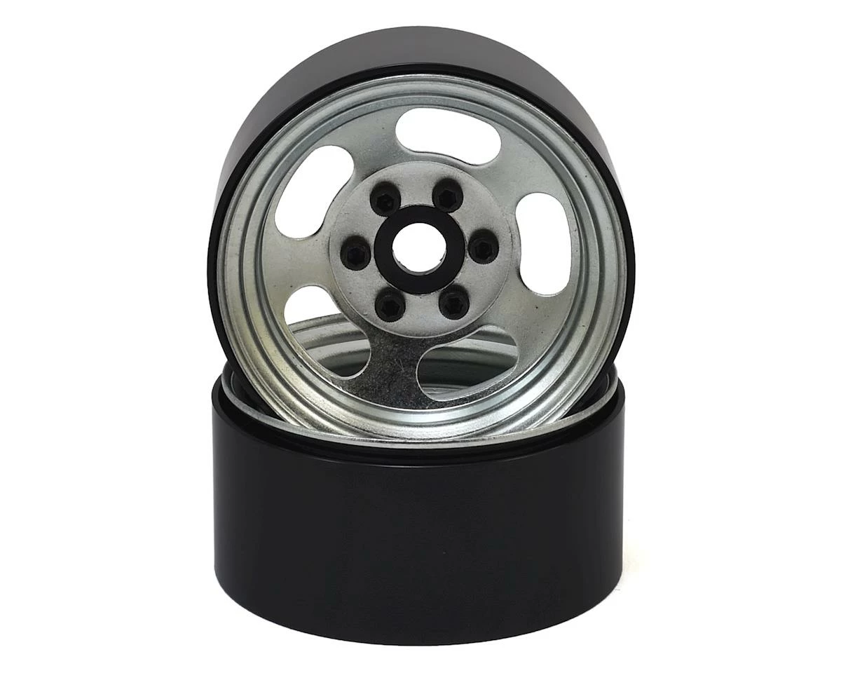SSD RC Slot 1.9” Steel Beadlock Wheels (Silver) 1 SSD RC Slot 1.9” Steel Beadlock Wheels (Silver)