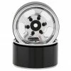 SSD RC Slot 1.55” Steel Beadlock Crawler Wheels (Chrome) (2)