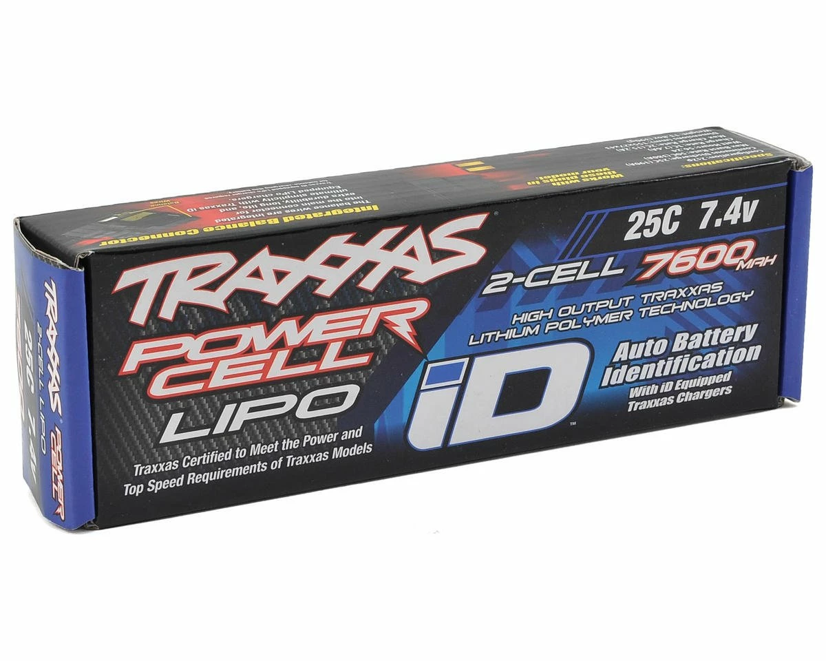 Traxxas 2S "Power Cell" 25C LiPo Battery w/iD Traxxas Connector (7.4V/7600mAh) 2 Traxxas 2S "Power Cell" 25C LiPo Battery w/iD Traxxas Connector (7.4V/7600mAh) - Image 2